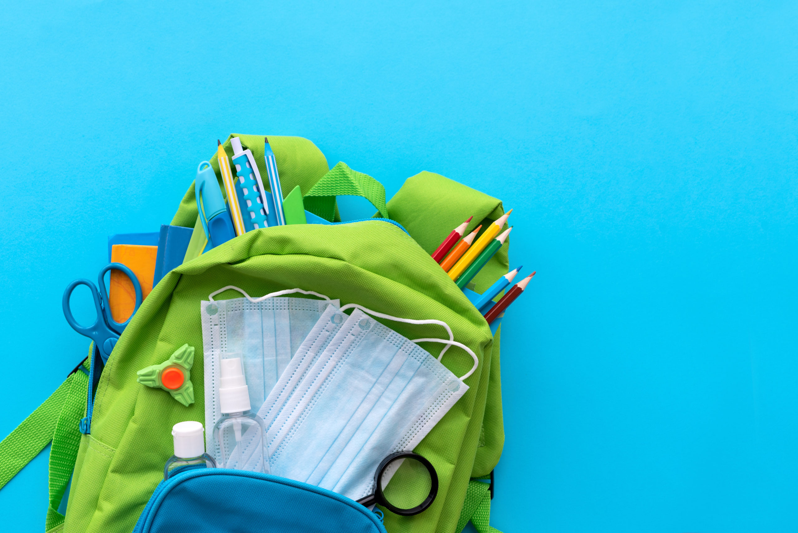 Childs back pack with supplies for the new year